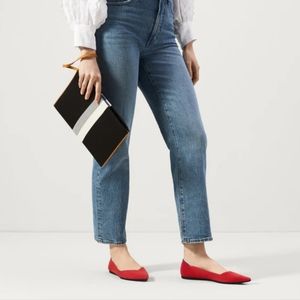 Rothy's Bright Red Pointed Flats